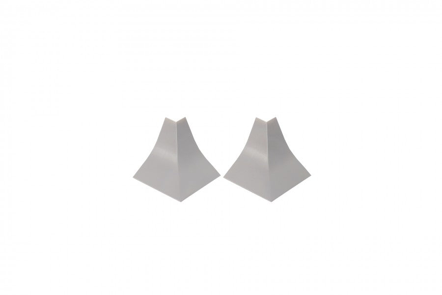 External corner for wide concave countertop strip BL 33 Gray Aluminum 2 pcs.
