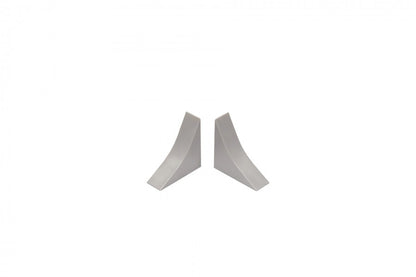 Cover cap for wide concave countertop strip BL 33 Aluminum Gray 2 pcs.