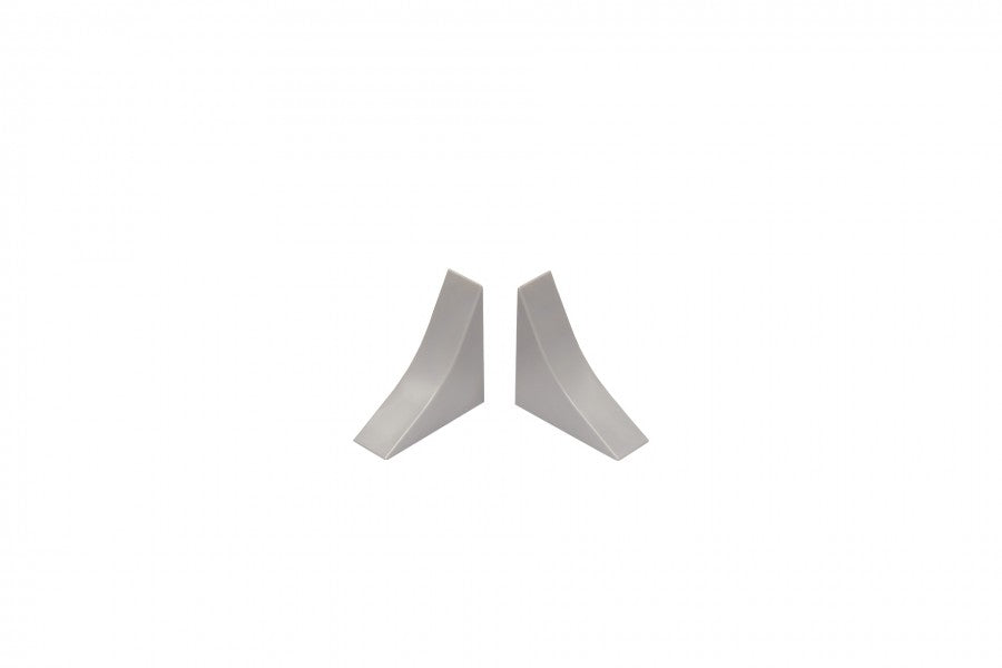 Cover cap for wide concave countertop strip BL 33 Aluminum Gray 2 pcs.