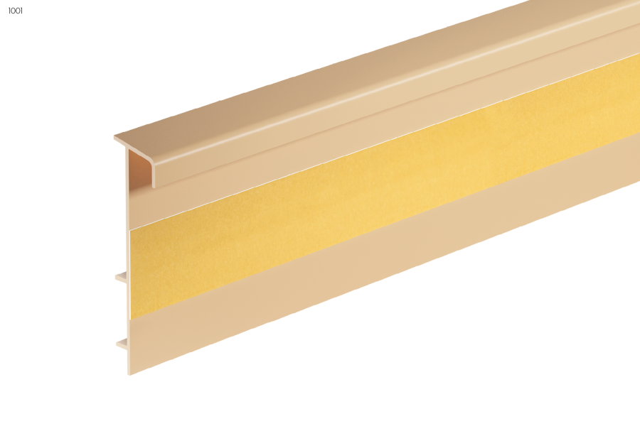 Listwa do wykładzin dywanowa ożebrowana PVC 53mm 2,5m Beżowa