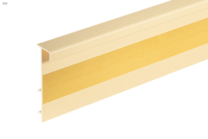 Listwa do wykładzin dywanowa ożebrowana PVC 53mm 2,5m Kość Słoniowa