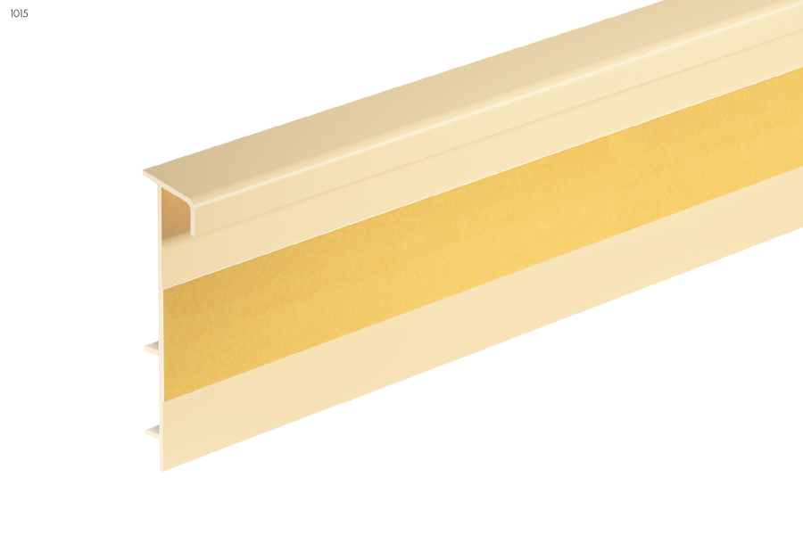 Listwa do wykładzin dywanowa ożebrowana PVC 53mm 2,5m Kość Słoniowa