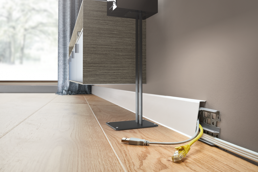 Hi-Line Prestige PVC Matt Skirting Board 75mm 2.5m Belfast Oak