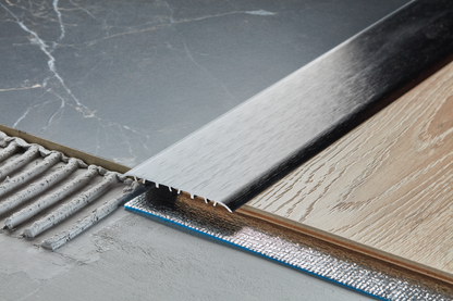 AL protective strip, flat oval insert, 80mm, L=2.79m, Champagne