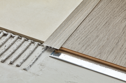 Flat pressed aluminum threshold profile laminate 35mm 1.8m Canyon Oak