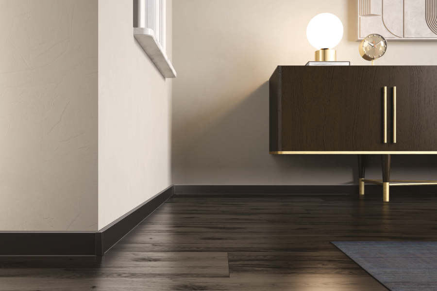 PVC skirting board MASTERLINE 17.1x61.5mm L= 2.20m Saintes Oak Matt