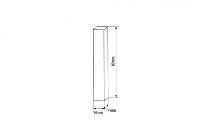 Торцевые заглушки для планки МДФ 14x14x80 мм Cezar, 1 упаковка = 2 шт. Rocky Oak