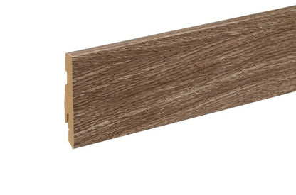 Плинтус из МДФ 78 мм, Cezar, длина 2,40 м, цвет Rocky Oak.