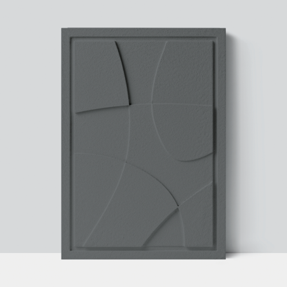 Wall Decor 350x500x18mm ABSTRACT 1 z mocowaniem Smokey Grey glinka barwiona