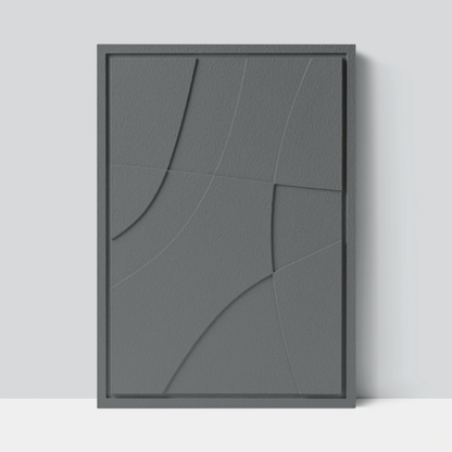 Wall Decor 350x500x18mm ABSTRACT 2 z mocowaniem Smokey Grey glinka barwiona