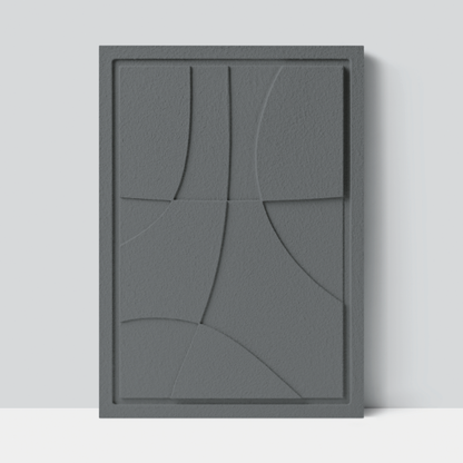 Wall Decor 350x500x18mm ABSTRACT 3 z mocowaniem Smokey Grey glinka barwiona