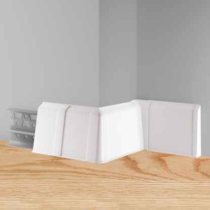 Internal corner for SOFTline skirting board 22.5x75mm 1 pack = 10 pcs Goth Clear matt