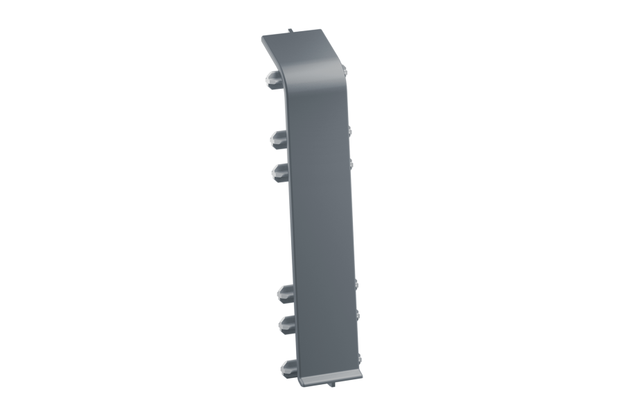 SOFTline skirting board connector 22.5x75mm 1 pack = 10 pcs. Gray matt