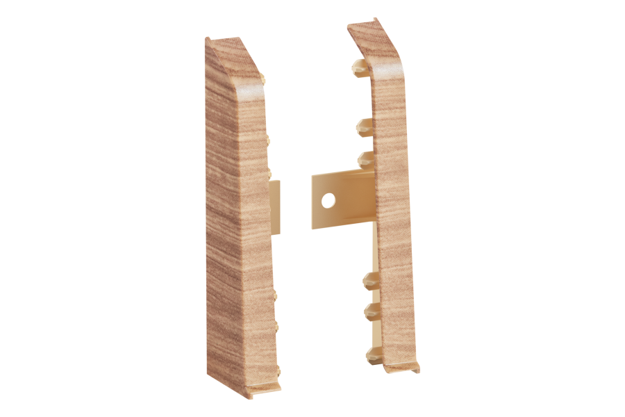 SOFTline skirting board end caps 22.5x75mm 1 pack = 10 sets (L+P) = 20 pcs Classic Matt Oak