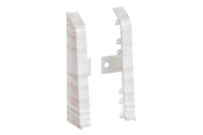 SOFTline skirting board end caps 22.5x75mm 1 pack = 10 sets (L+P) = 20 pcs Aspen Oak Matt