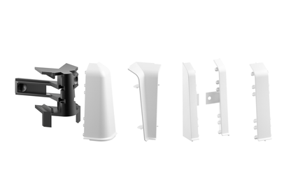 SOFTline skirting board connector 22.5x75mm 1 pack = 10 pcs. Cool White Matte