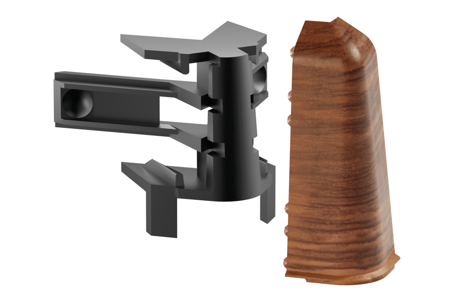 Internal corner for SOFTline skirting board 22.5x75mm1 pack = 10 pcs Cantabrian Oak matt