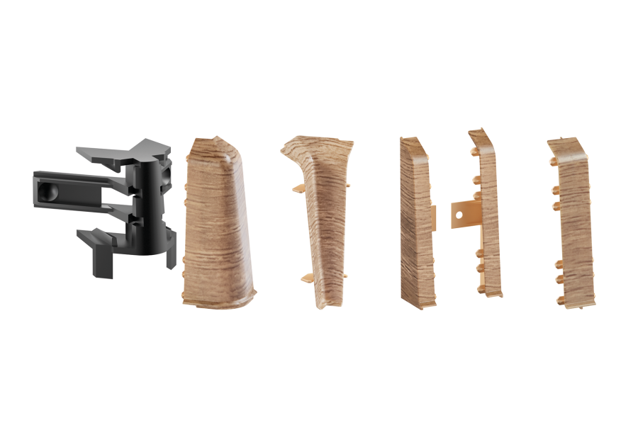 SOFTline skirting board connector 22.5x75mm 1 pack = 10 pcs Corfu matt