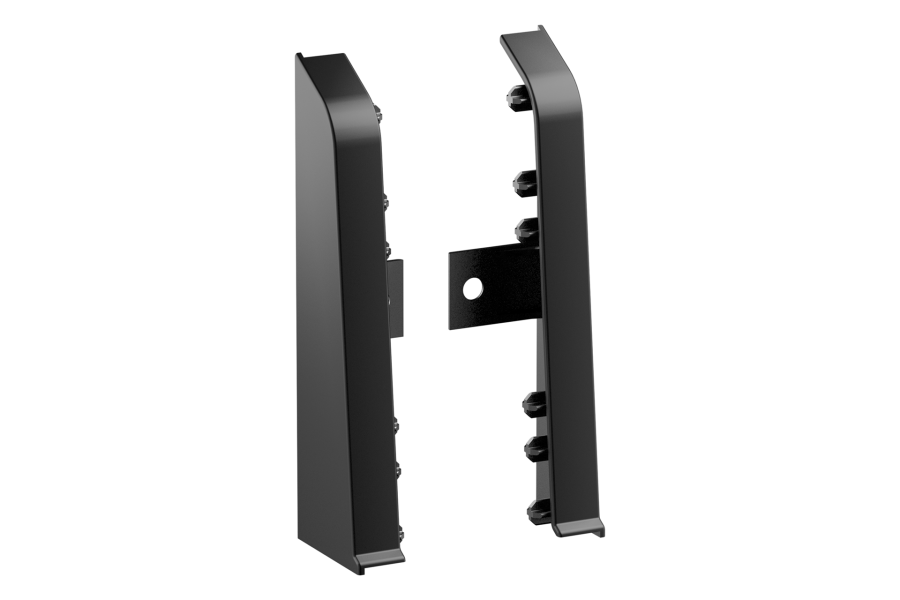 SOFTline skirting board end caps 22.5x75mm 1 pack = 10 sets (L+P) = 20 pcs. Matte Black
