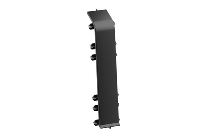 SOFTline skirting board connector 22.5x75mm 1 pack = 10 pcs Black RAL9005 matt