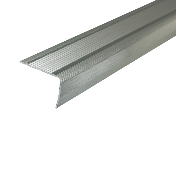 AL grooved stair profile 36x24mm L=2.30m Silver El-Poler Brushed