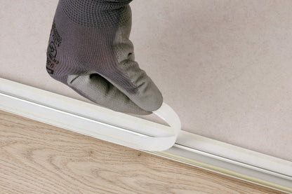 AL grooved stair profile 36x24mm L= 1.10m Silver