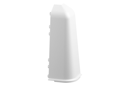 External corner for SOFTline skirting board 22.5x75mm 1 pack = 10 pcs. Cool White Matte