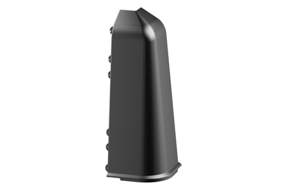 External corner for SOFTline skirting board 22.5x75mm 1 pack = 10 pcs Black RAL9005 matt