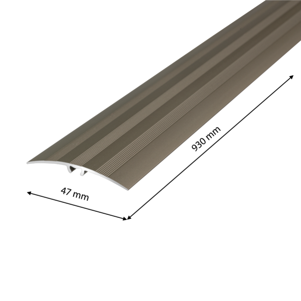 AL protective strip, push-in, with groove, 47mm, L= 0.93m, Silver El-Poler