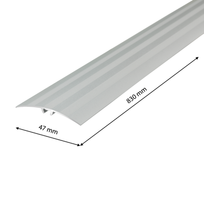 AL protective strip, push-in, with groove, 47mm, L= 0.83m, Silver