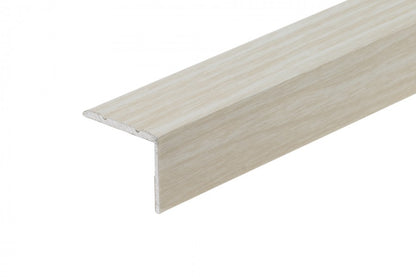 Corner stair profile glued aluminum laminate 25x20mm 1.35m White Oak