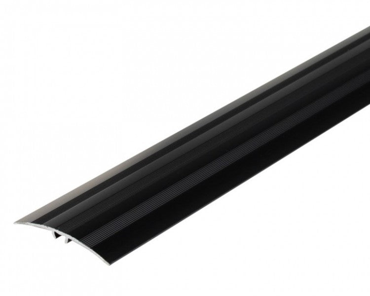 AL protective strip, push-in, with groove, 47mm, L= 0.93m, Black