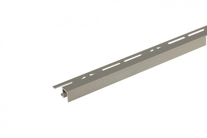 Square edge profile for tiles, aluminum, anode, 9x8mm, 2.5m, Titanium