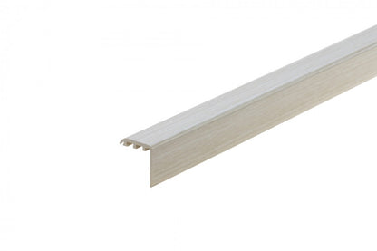 Profil schodowy kątownik progowy PVC laminat 25x25mm 0,9m Dąb Biały