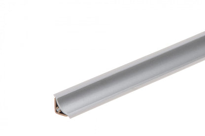 Narrow concave countertop strip BL 22mm PVC 3m Gray Aluminum
