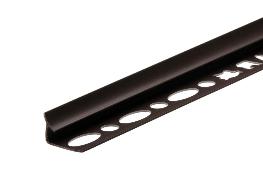 Profil do glazury PVC wewnętrzna szeroka 7mm L= 2,50m Czekoladowy