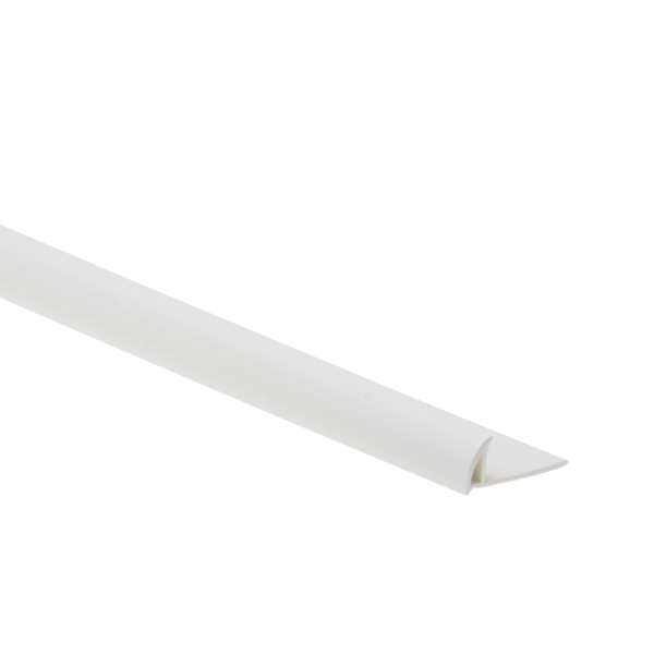 PVC external closed tile profile 8mm L=2.50m White RAL 9003