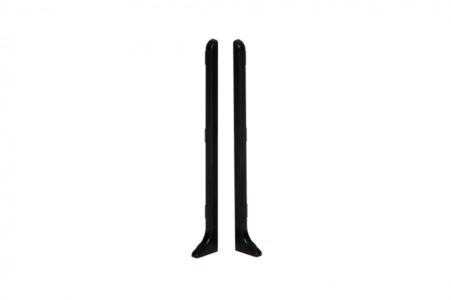 Left and right end cap for LP 100 skirting board, glossy black, 2 pcs.