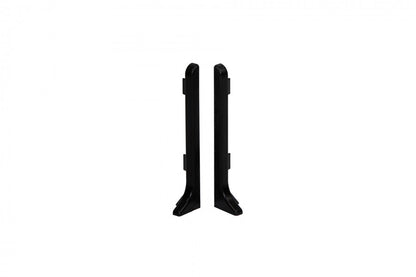 Left and right end cap for LP 59 skirting board, glossy black, 2 pcs.