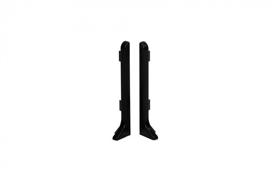 Left and right end cap for LP 59 skirting board, glossy black, 2 pcs.
