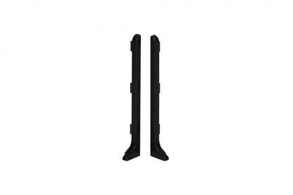 Left and right end cap for LP 80 skirting board, glossy black, 2 pcs.