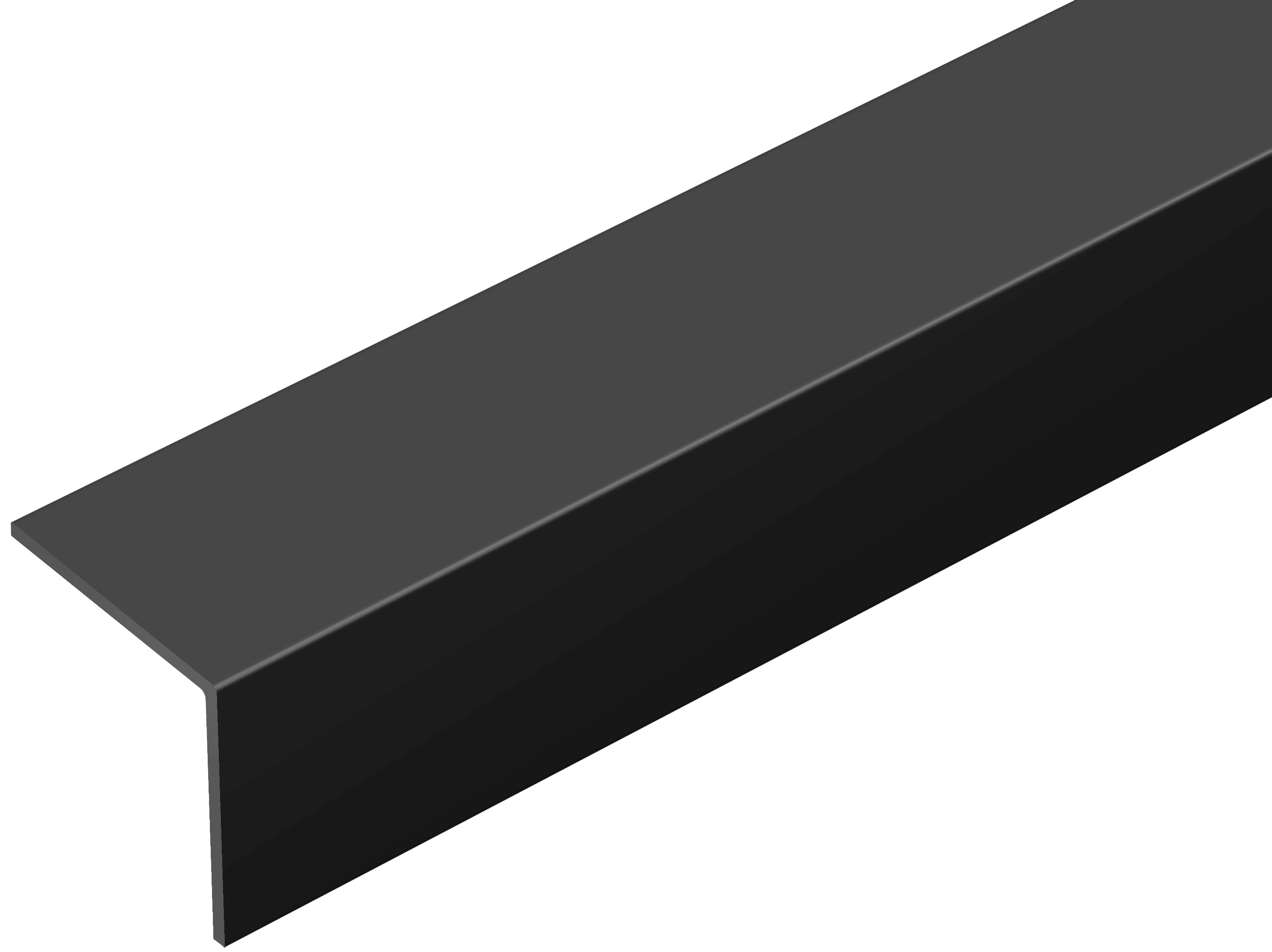 Kątownik PVC 15x15x1,1mm Cezar Czarny RAL9005 Mat 2,75m