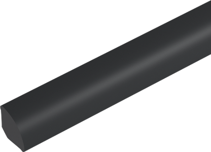 PVC quarter round 18mm Cezar Black RAL9005 matt 2.5m