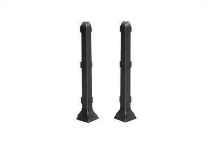 Наружный угловой профиль для плинтуса 100 мм, 1 комплект = 2 шт., цвет Cezar, темно-серый, матовый RAL7021.