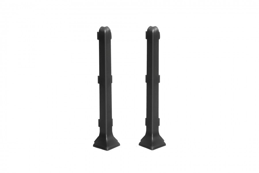 Narożnik zewnętrzny do listwy przypodłogowej 100mm 1kpl=2szt Cezar Szary Ciemny RAL7021 Mat