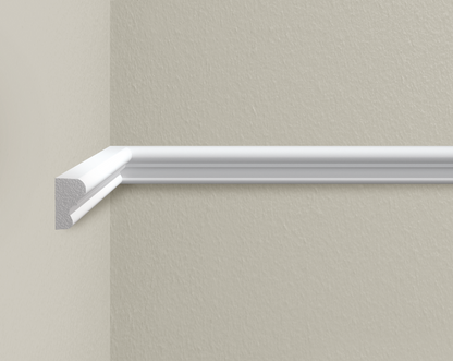 Smooth wall strip LNG-19 glued Flex Cezar White Matt 2.44 m