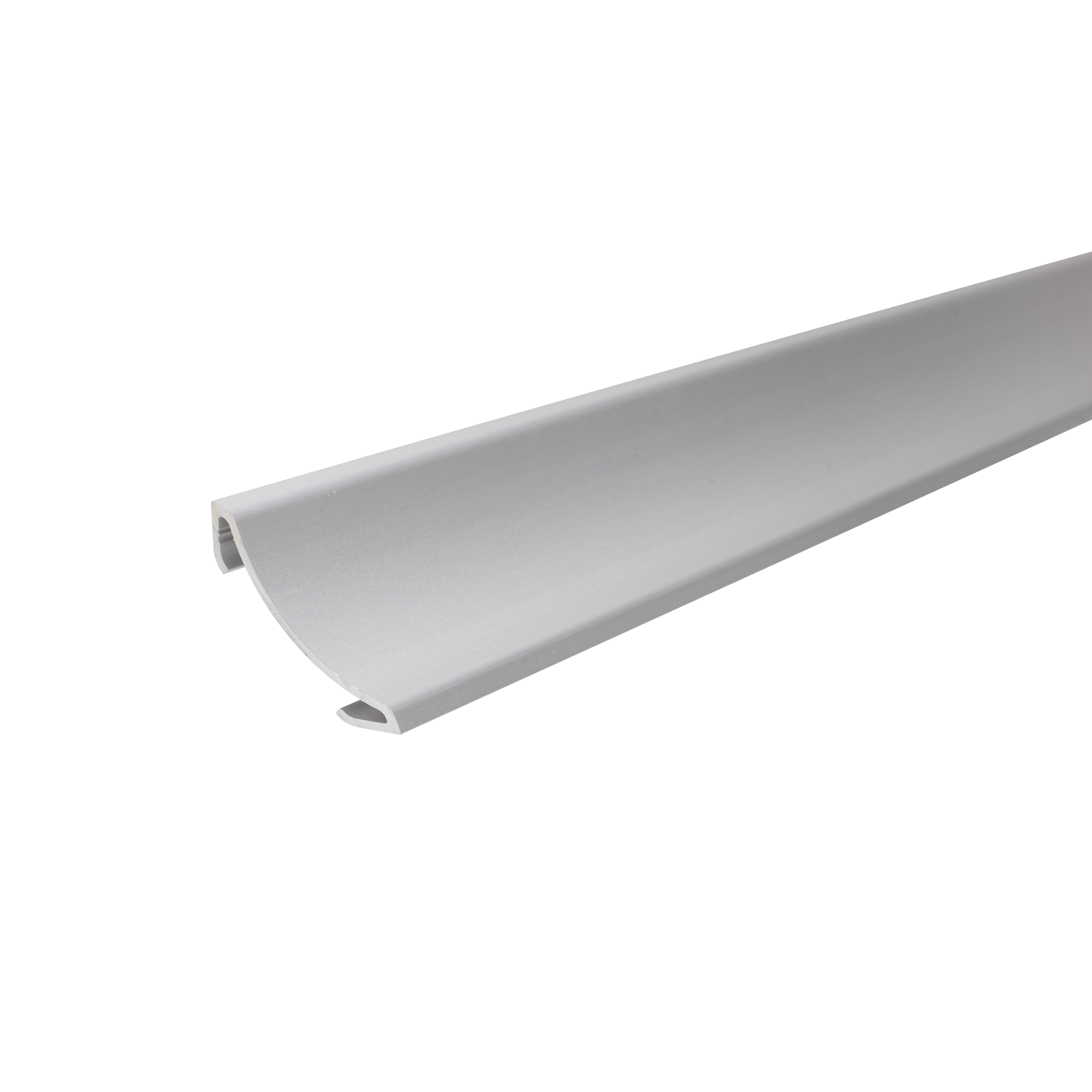 Listwa do blatu aluminiowy przyblatowa wklęsła nakładka 27,6x27,6mm Cezar Srebrny Mat 0,80m