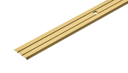 Profil progowy płaski aluminiowy 25mm klejony Cezar Złoty Mat 0,90m
