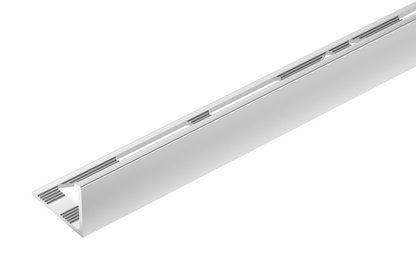 Aluminum corner tile profile 10mm Cezar Silver El-Poler Gloss 2.50m