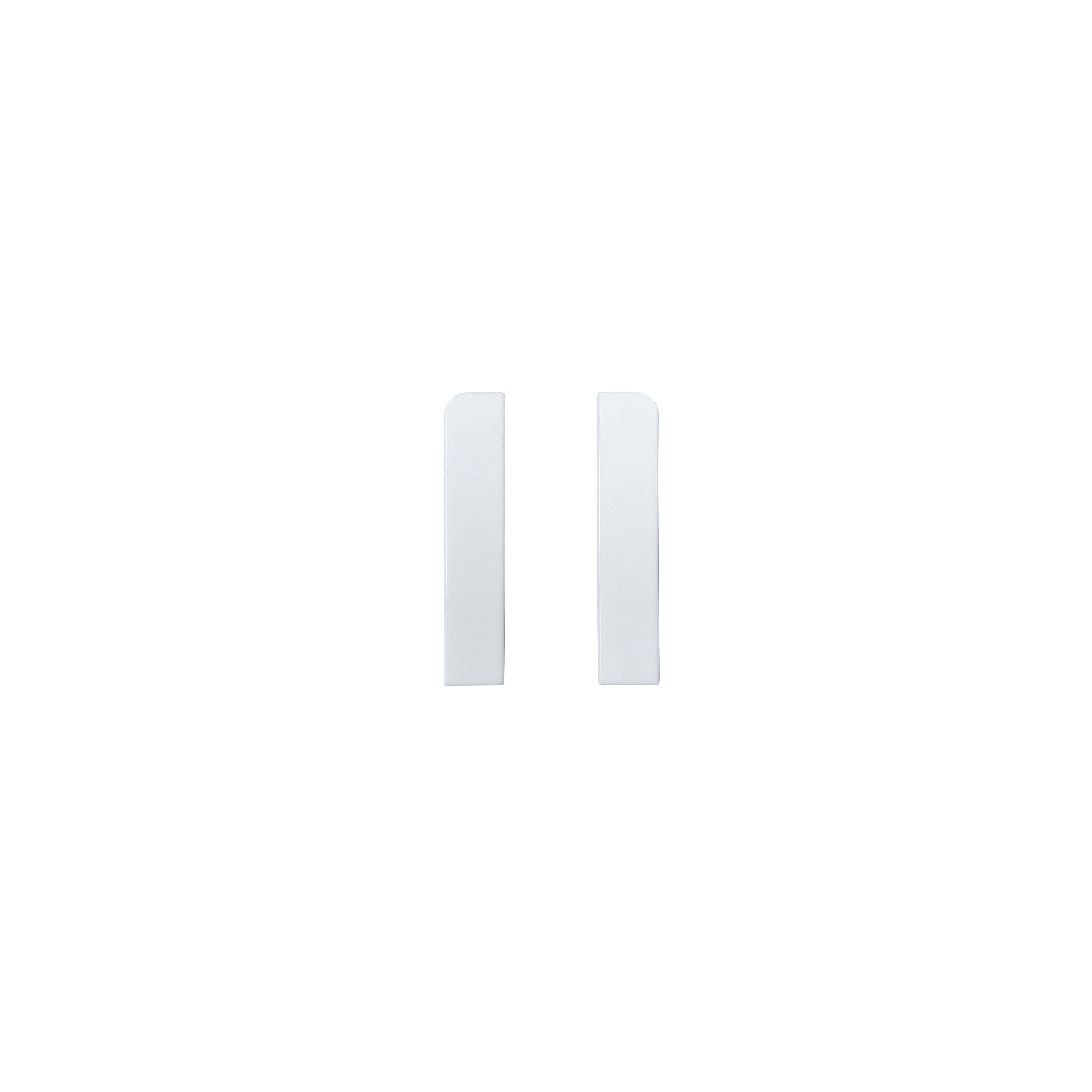 Zaślepki do listwy przypodłogowej 13x6x62mm 1kpl=2szt(L+P) Cezar Biały RAL9003 mat